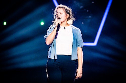 Joke Verhulst tijdens Blinde Auditions The Voice van Vlaanderen 2021