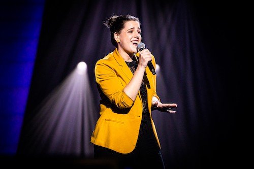 Julie Rochtus tijdens Blinde Auditions The Voice van Vlaanderen 2021