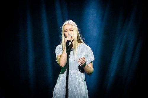 Justine Verhulst tijdens Blinde Auditions The Voice van Vlaanderen 2021